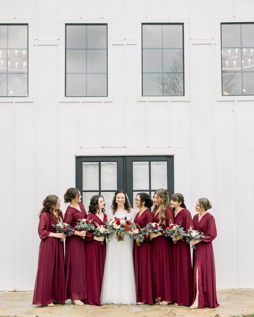 Beautiful bridesmaids. Wedding venue inspiration. 
