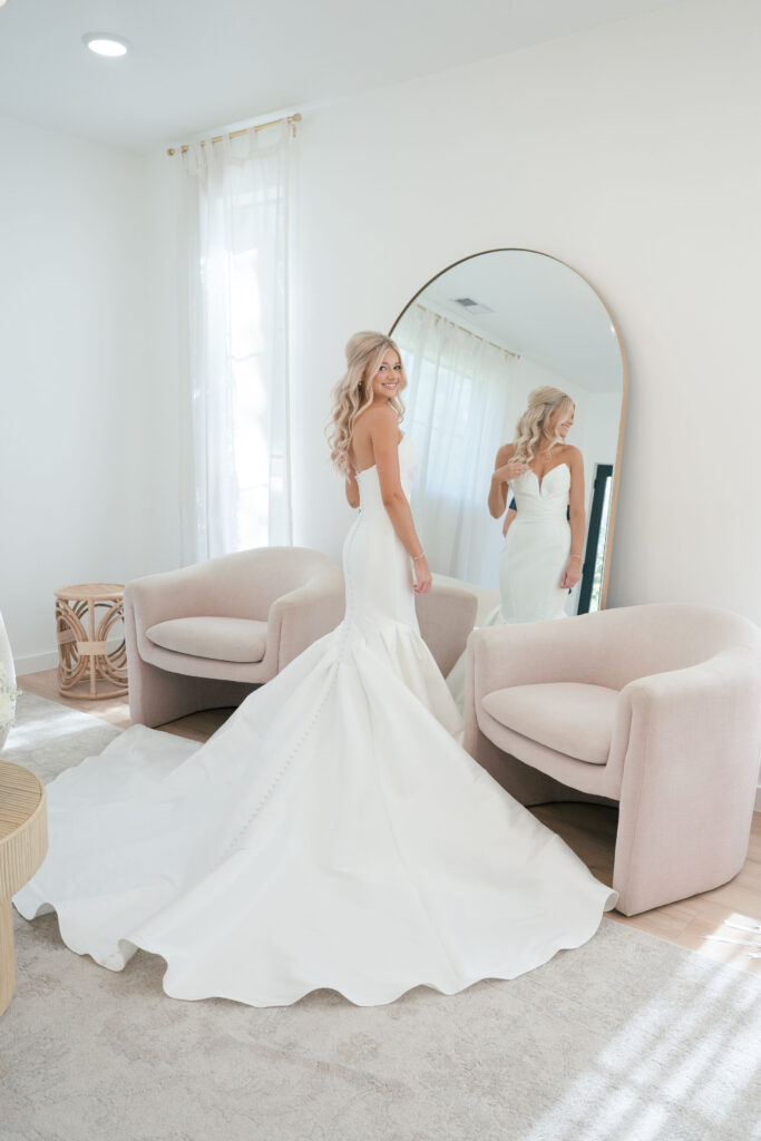 bride in wedding gown