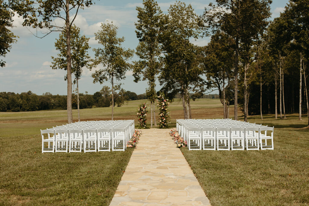 Outdoor ceremony at the monroe